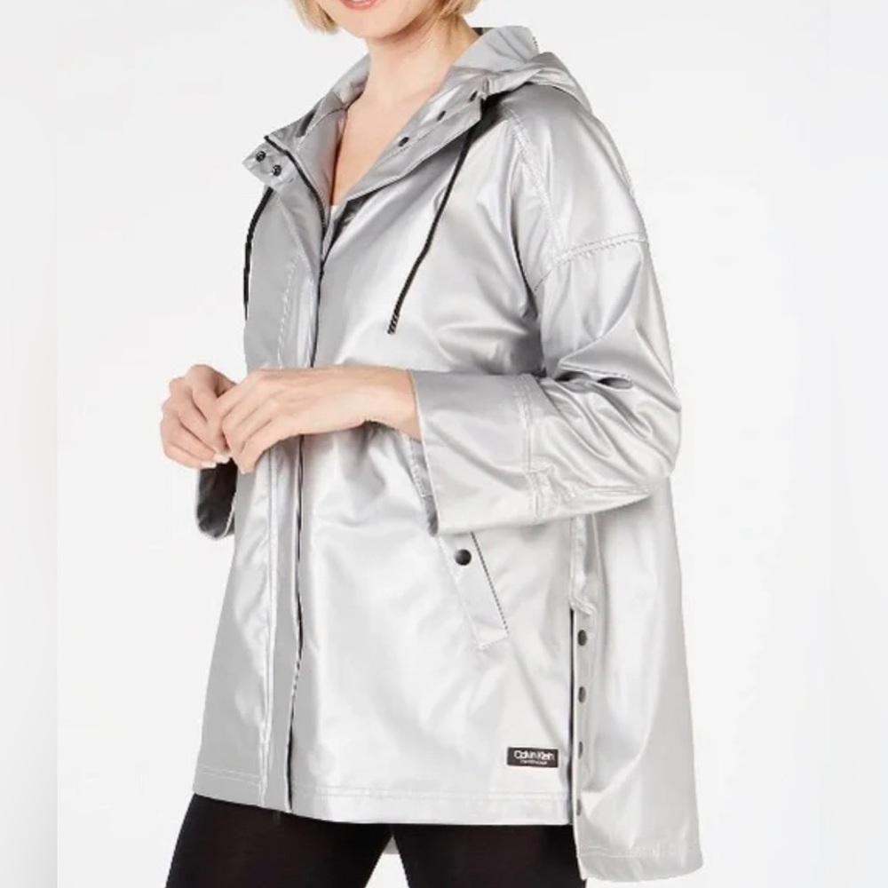 Calvin Klein Performance Silver Rain Coat